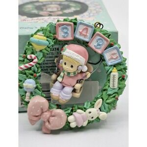 PRECIOUS MOMENTS BABY'S FIRST CHRISTMAS 1993 HOLIDAY EXPRESSION